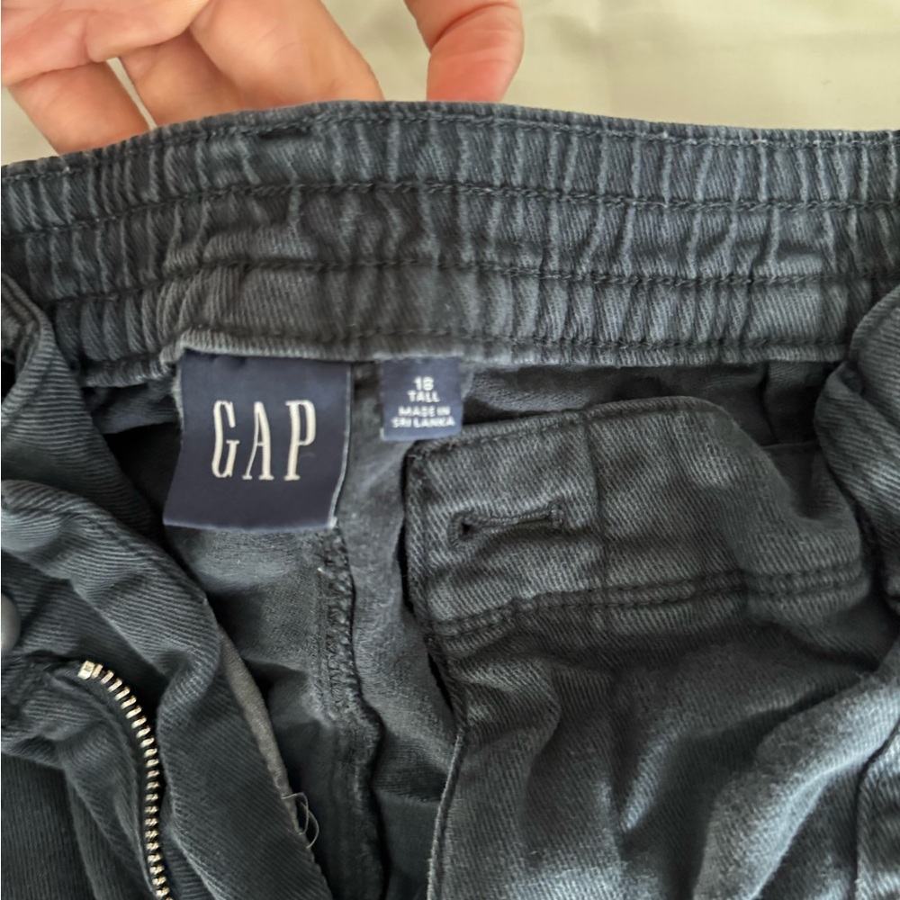 GAP Charcoal Elastic Waist Pants 18 Tall - Picture 4 of 5